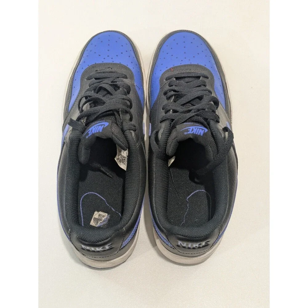 Nike Court Vision Low Black Royal Blue Sneakers Men's Size 10 Casual Shoes‎